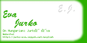 eva jurko business card